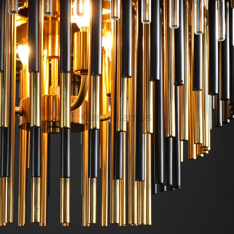 Emila Burnished Brass Chandelier 24''32''42'' - Camilalamps - CA10071