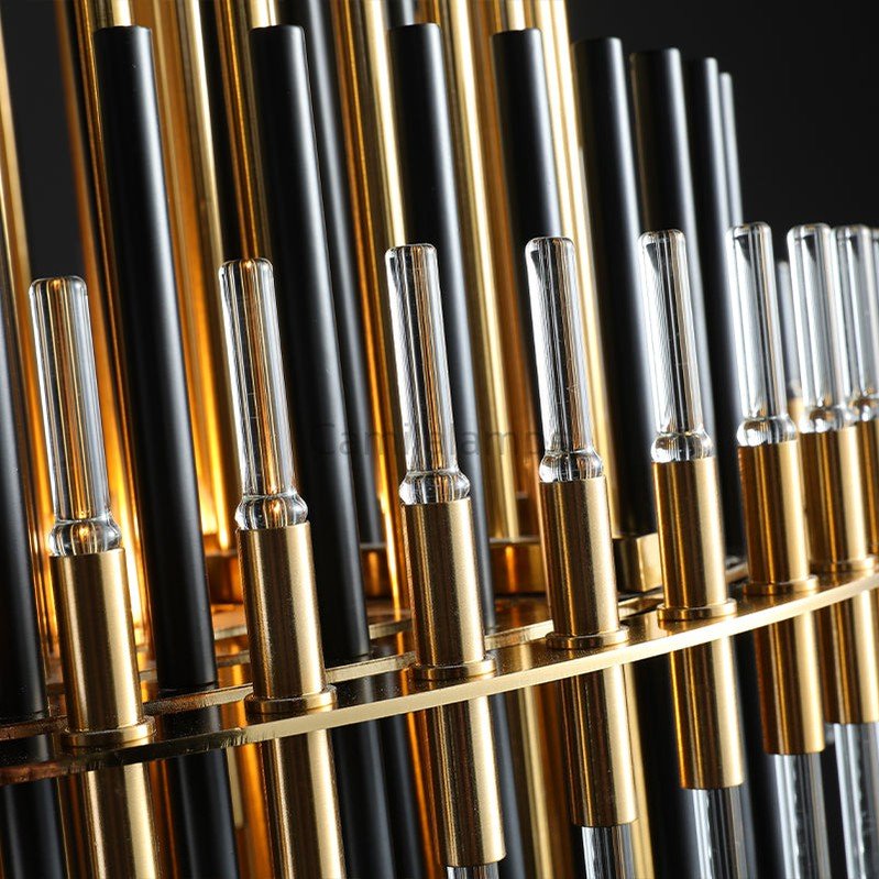 Emila Burnished Brass Chandelier 24''32''42'' - Camilalamps - CA10071