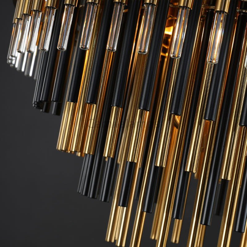 Emila Burnished Brass Chandelier 24''32''42'' - Camilalamps - CA10071