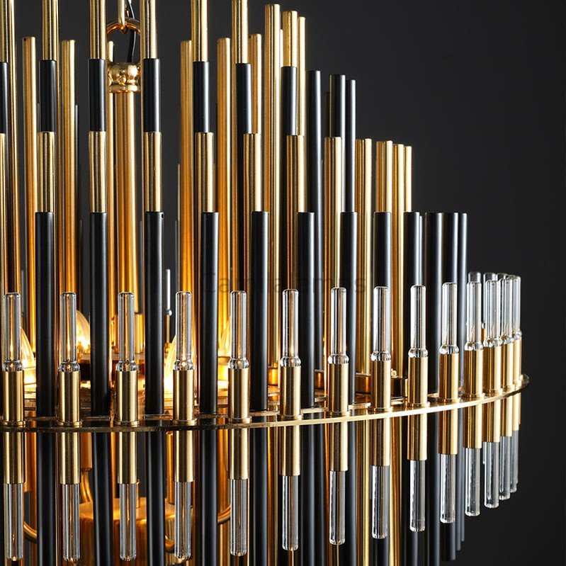 Emila Burnished Brass Chandelier 24''32''42'' - Camilalamps - CA10071