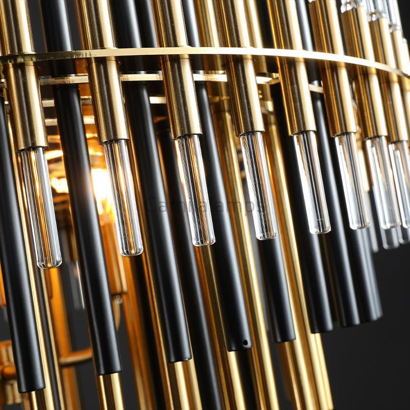 Emila Burnished Brass Chandelier 24''32''42'' - Camilalamps - CA10071