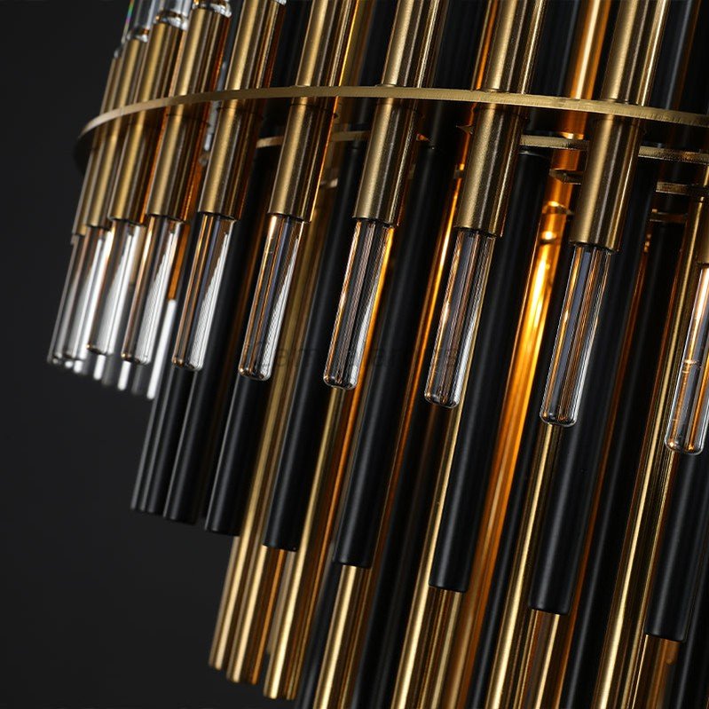 Emila Burnished Brass Chandelier 24''32''42'' - Camilalamps - CA10071