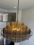 Emila Burnished Brass Chandelier 24''32''42'' - Camilalamps - CA10071