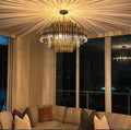 Emila Burnished Brass Chandelier 24''32''42'' - Camilalamps - CA10071