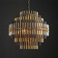 Emila Burnished Brass Chandelier 24''32''42'' - Camilalamps - CA10071