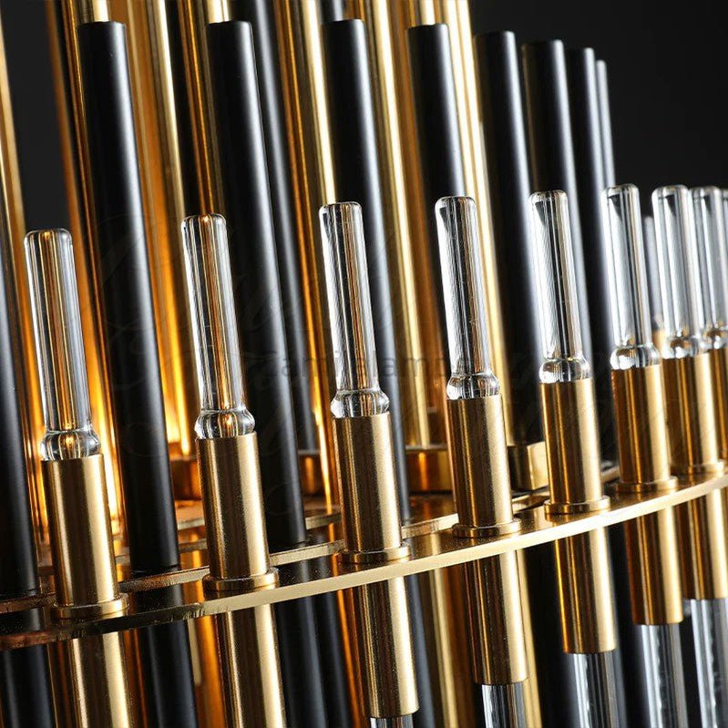 Emila Industrial Metal Tube Chandelier For Living Room - Camilalamps - CAM1206