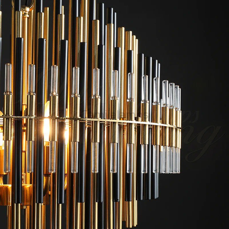 Emila Industrial Metal Tube Chandelier For Living Room - Camilalamps - CAM1206