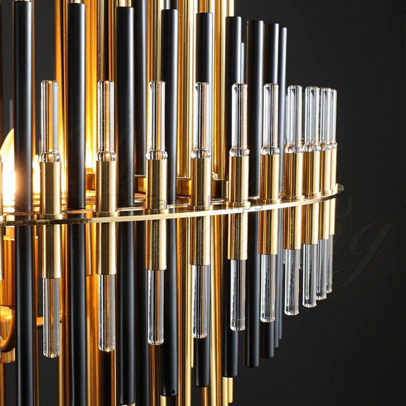 Emila Industrial Metal Tube Chandelier For Living Room - Camilalamps - CAM1206