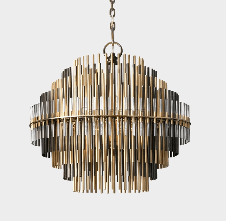 Emile Industrial Wind Round Chandelier 24" 32" 42" - Camilalamps - CA0070