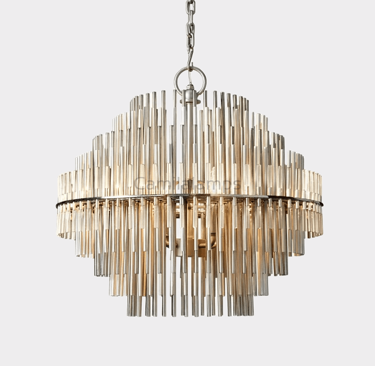 Emile Industrial Wind Round Chandelier 24" 32" 42" - Camilalamps - CA0070