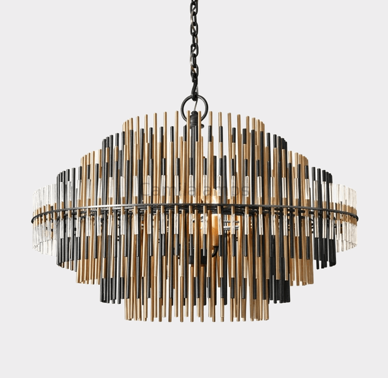 Emile Industrial Wind Round Chandelier 24" 32" 42" - Camilalamps - CA0070