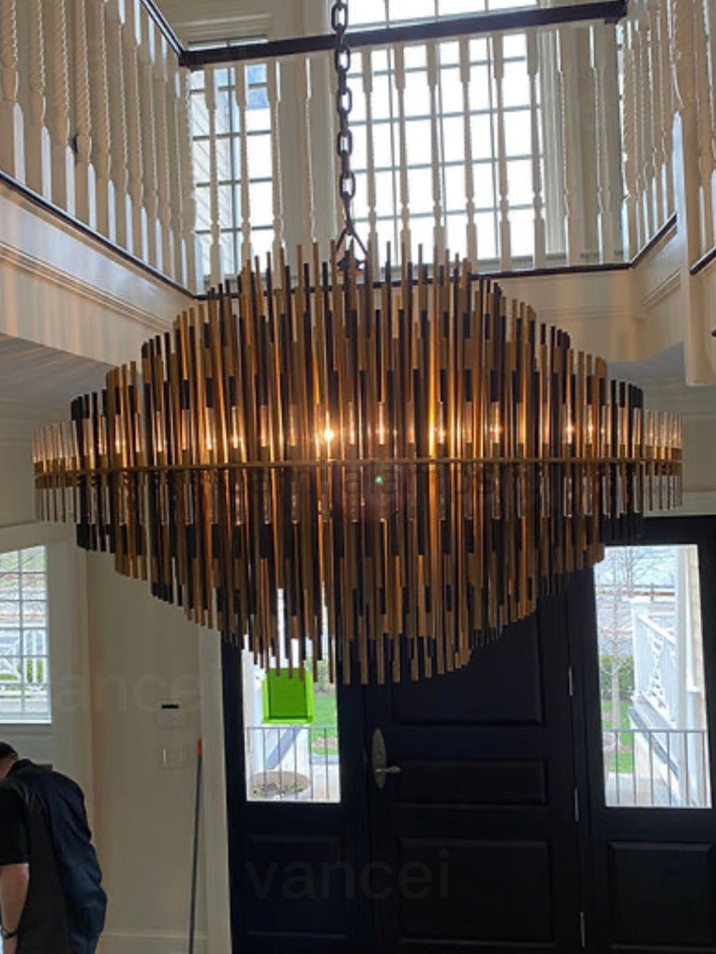 Emile Industrial Wind Round Chandelier 24" 32" 42" - Camilalamps - CA0070