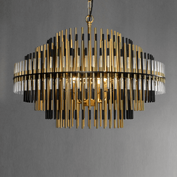 Emile Industrial Wind Round Chandelier 24" 32" 42" - Camilalamps - Ca0070