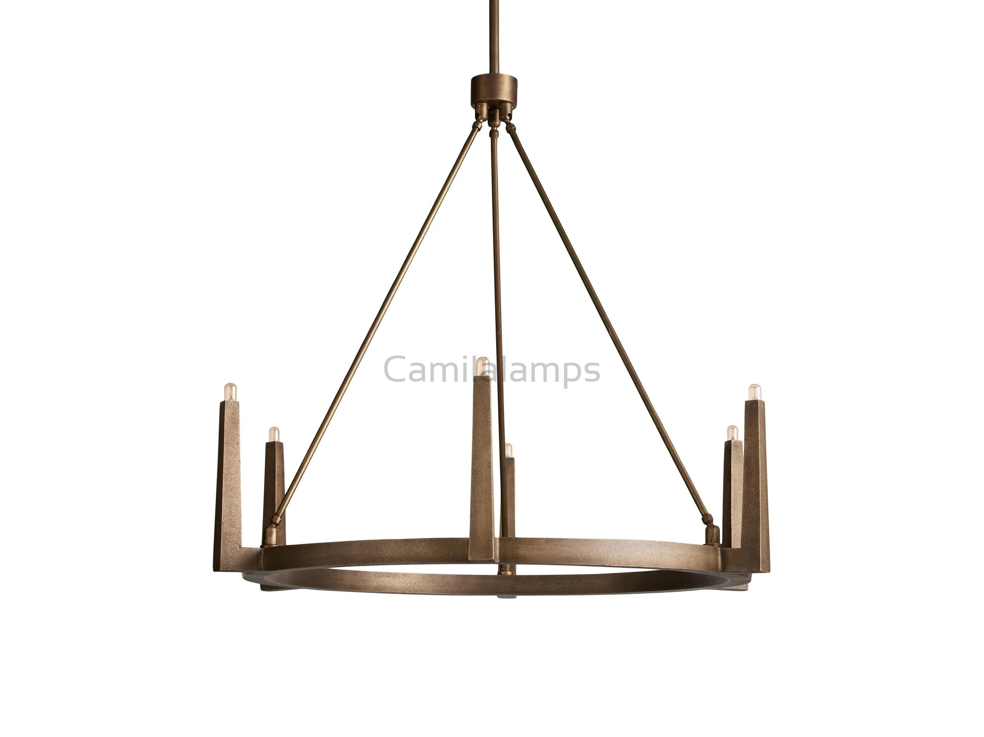 Emmet Round Chandelier 42''54'' - Camilalamps - CA-954H122