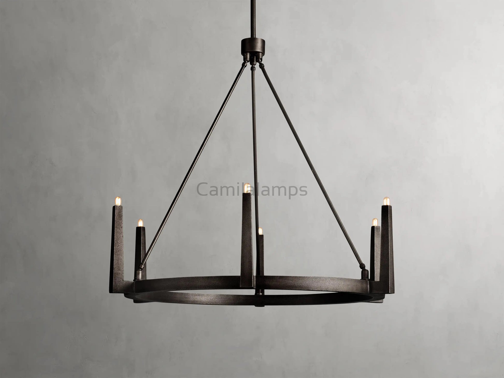 Emmet Round Chandelier 42''54'' - Camilalamps - CA-954H123