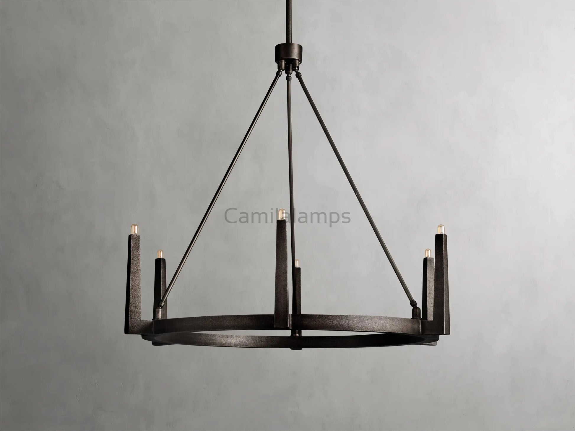 Emmet Round Chandelier 42''54'' - Camilalamps - CA-954H123