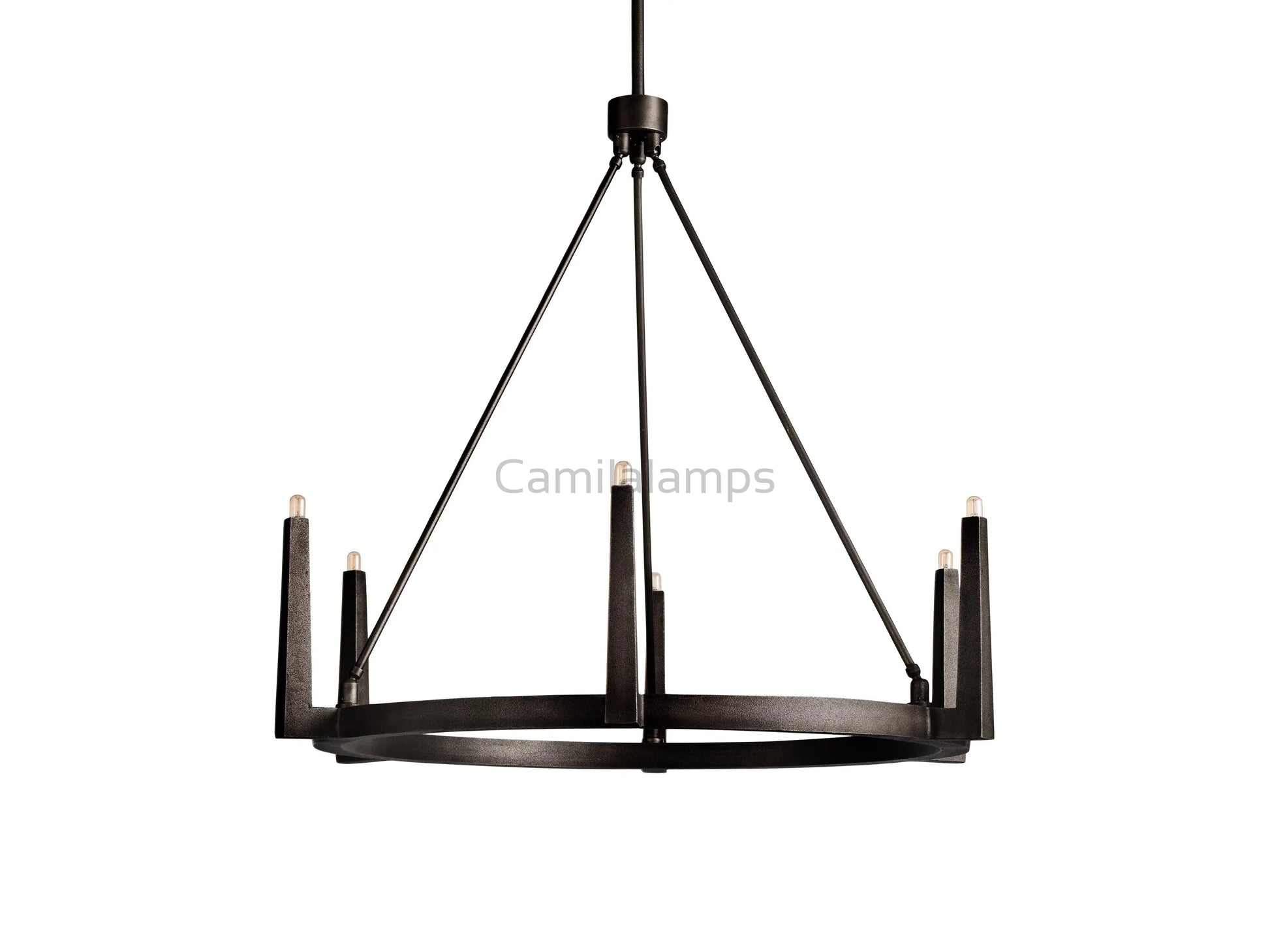 Emmet Round Chandelier 42''54'' - Camilalamps - CA-954H123