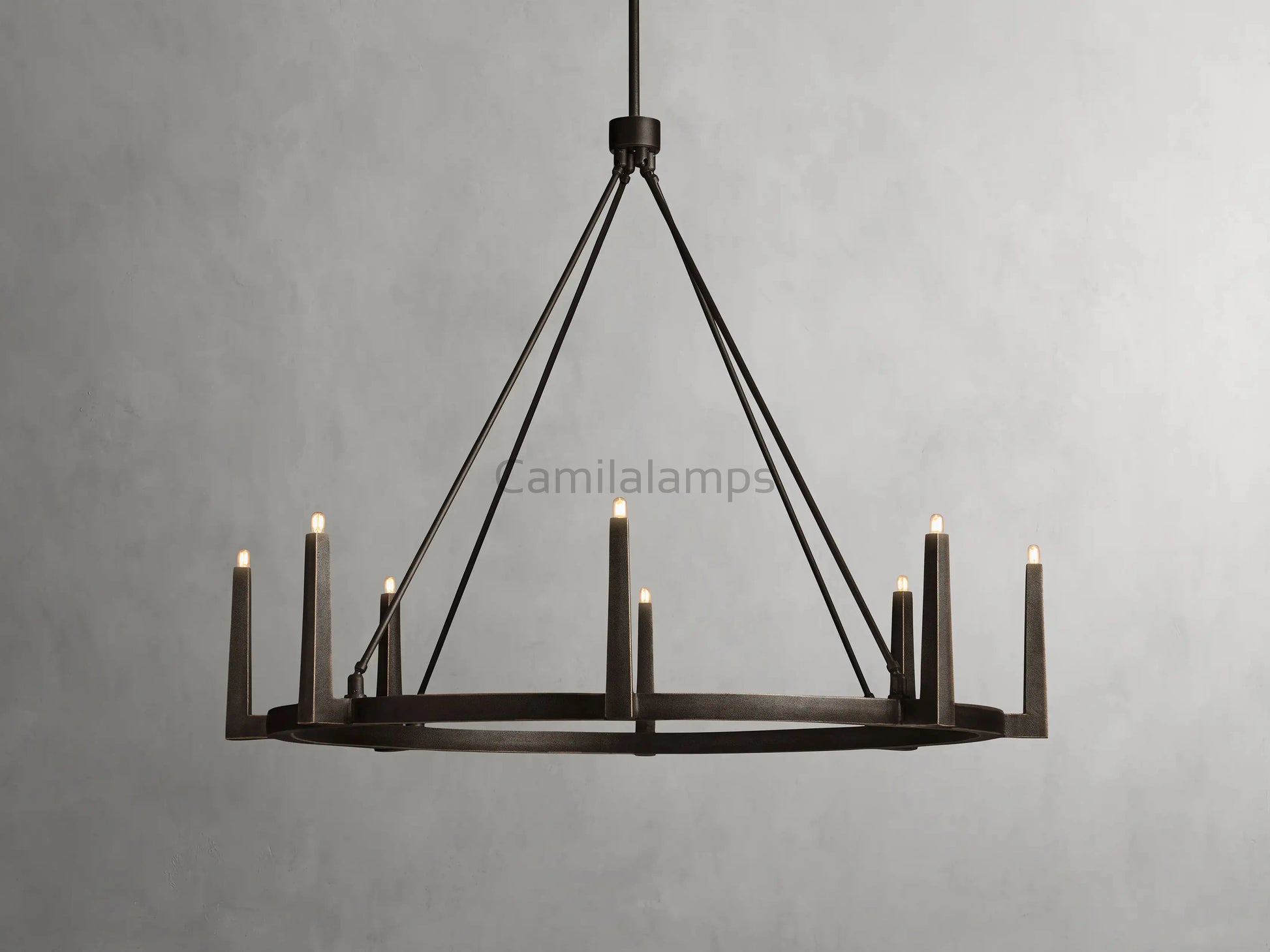 Emmet Round Chandelier 42''54'' - Camilalamps - CA-954H121
