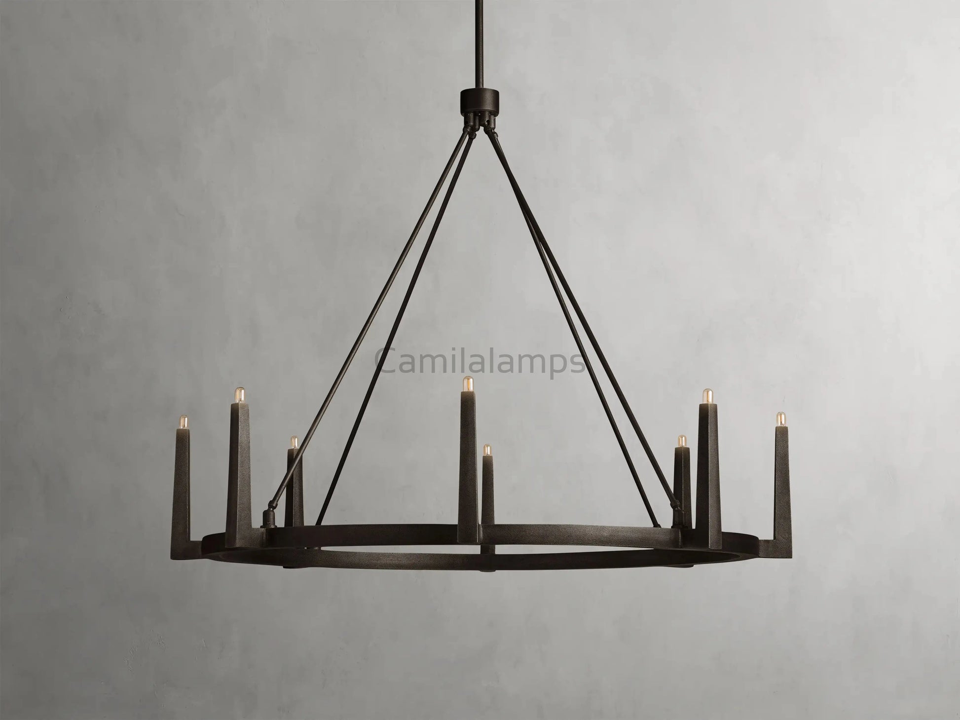 Emmet Round Chandelier 42''54'' - Camilalamps - CA-954H121