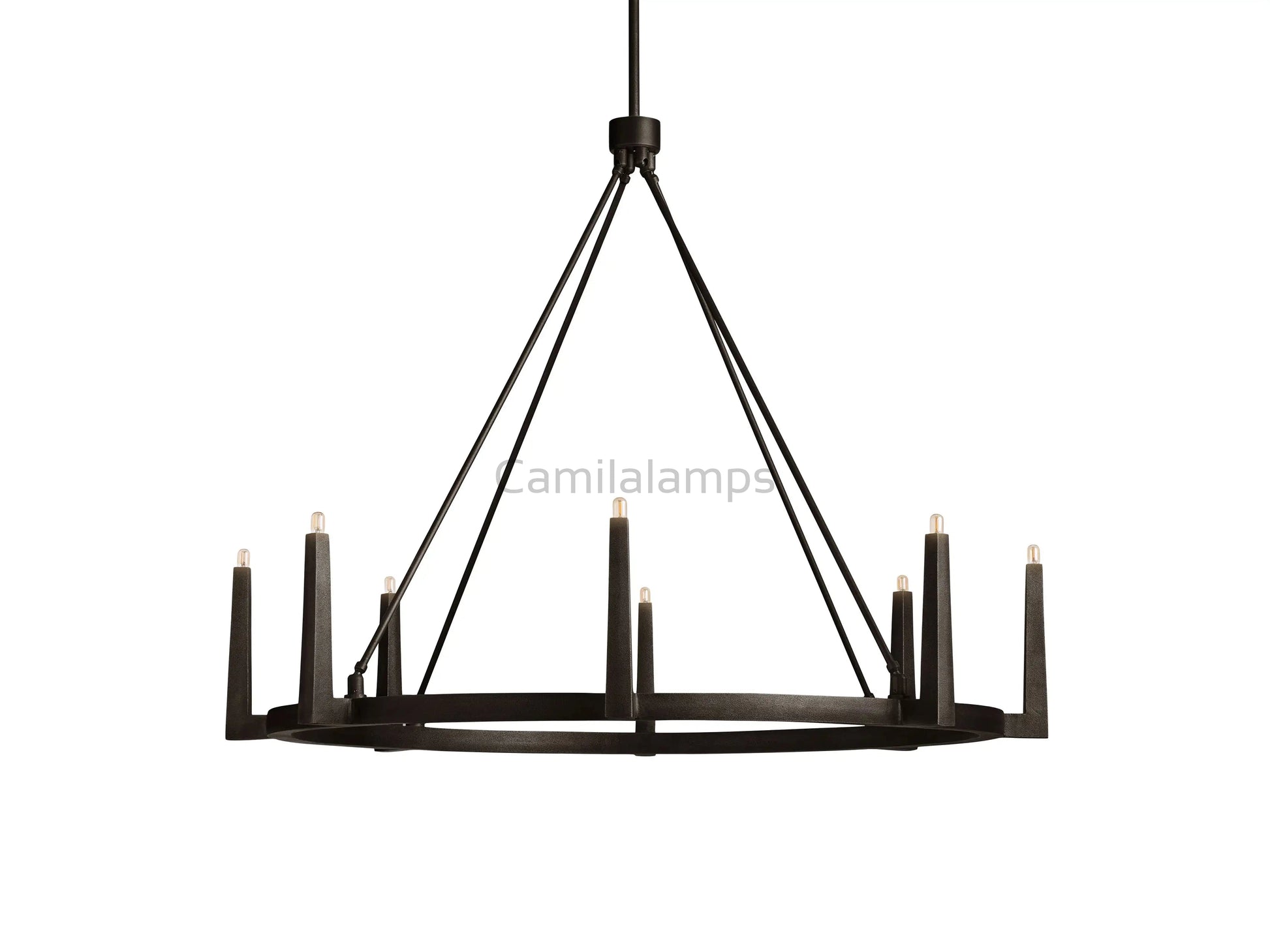 Emmet Round Chandelier 42''54'' - Camilalamps - CA-954H121