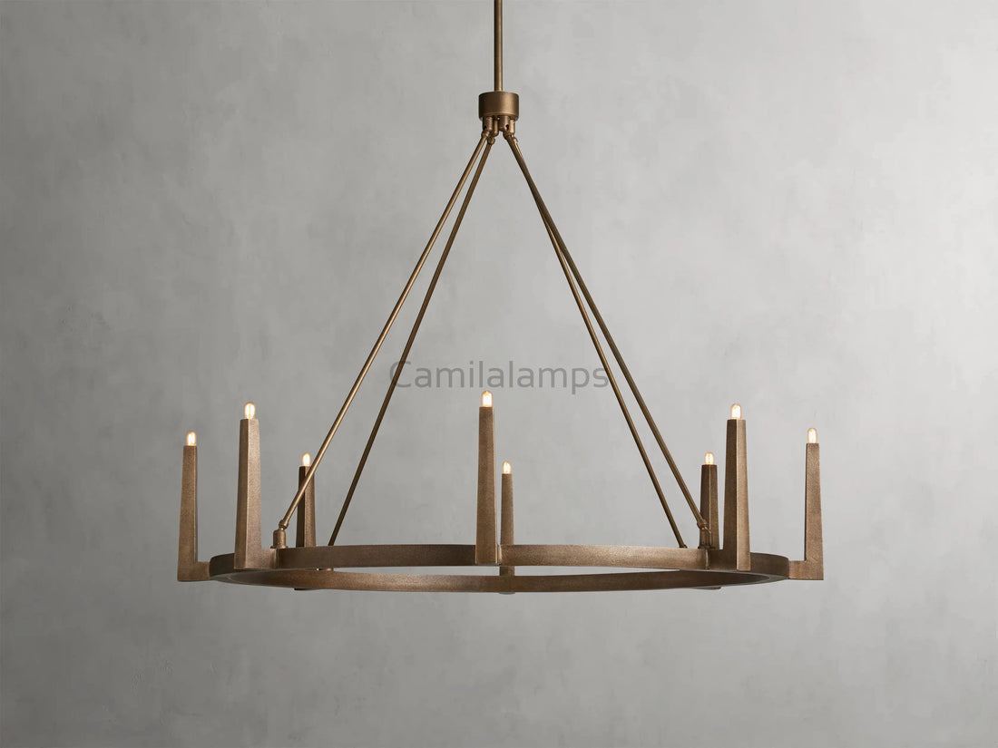 Emmet Round Chandelier 42''54'' - Camilalamps - CA-954H122