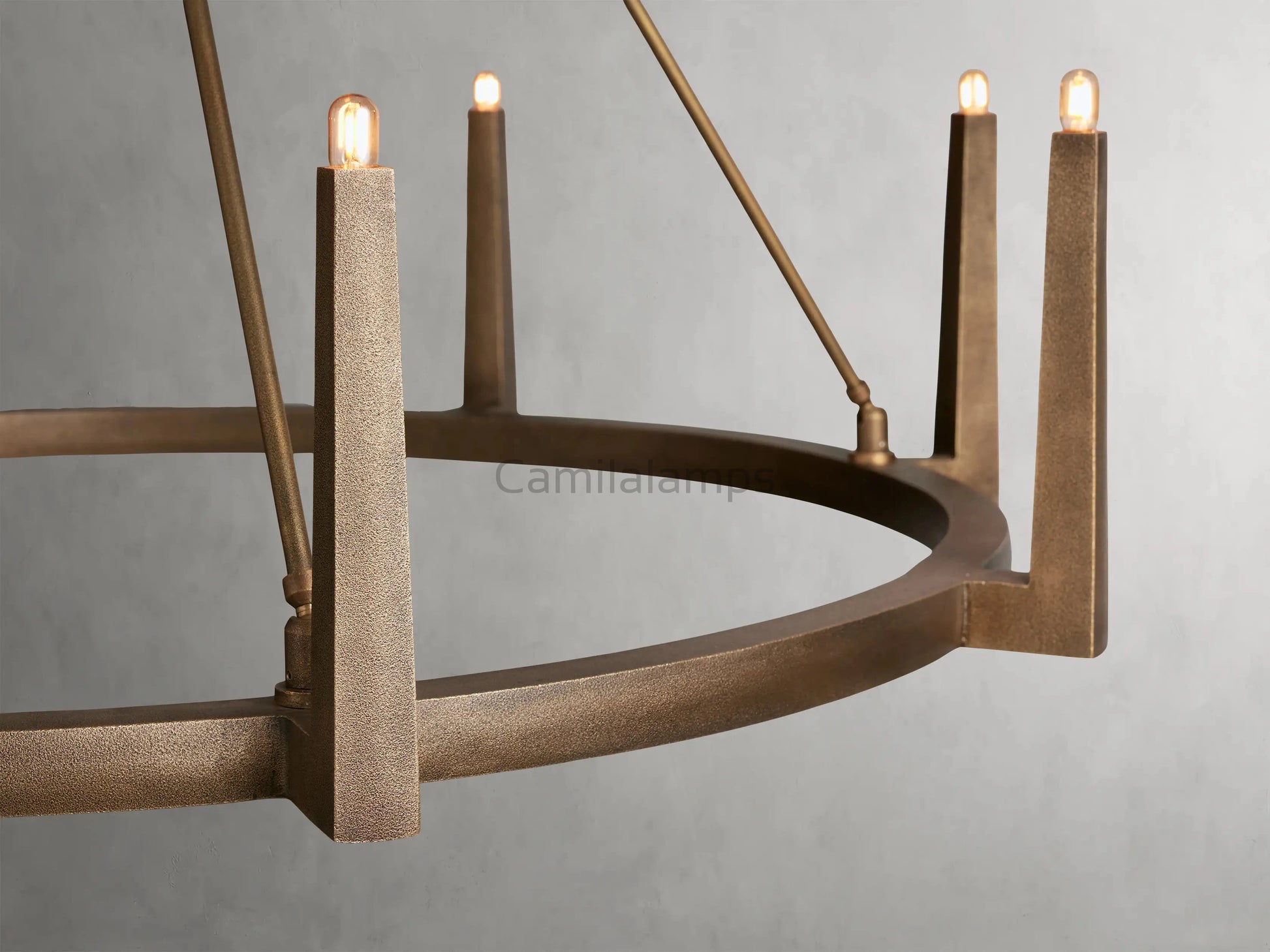 Emmet Round Chandelier 42''54'' - Camilalamps - CA-954H120