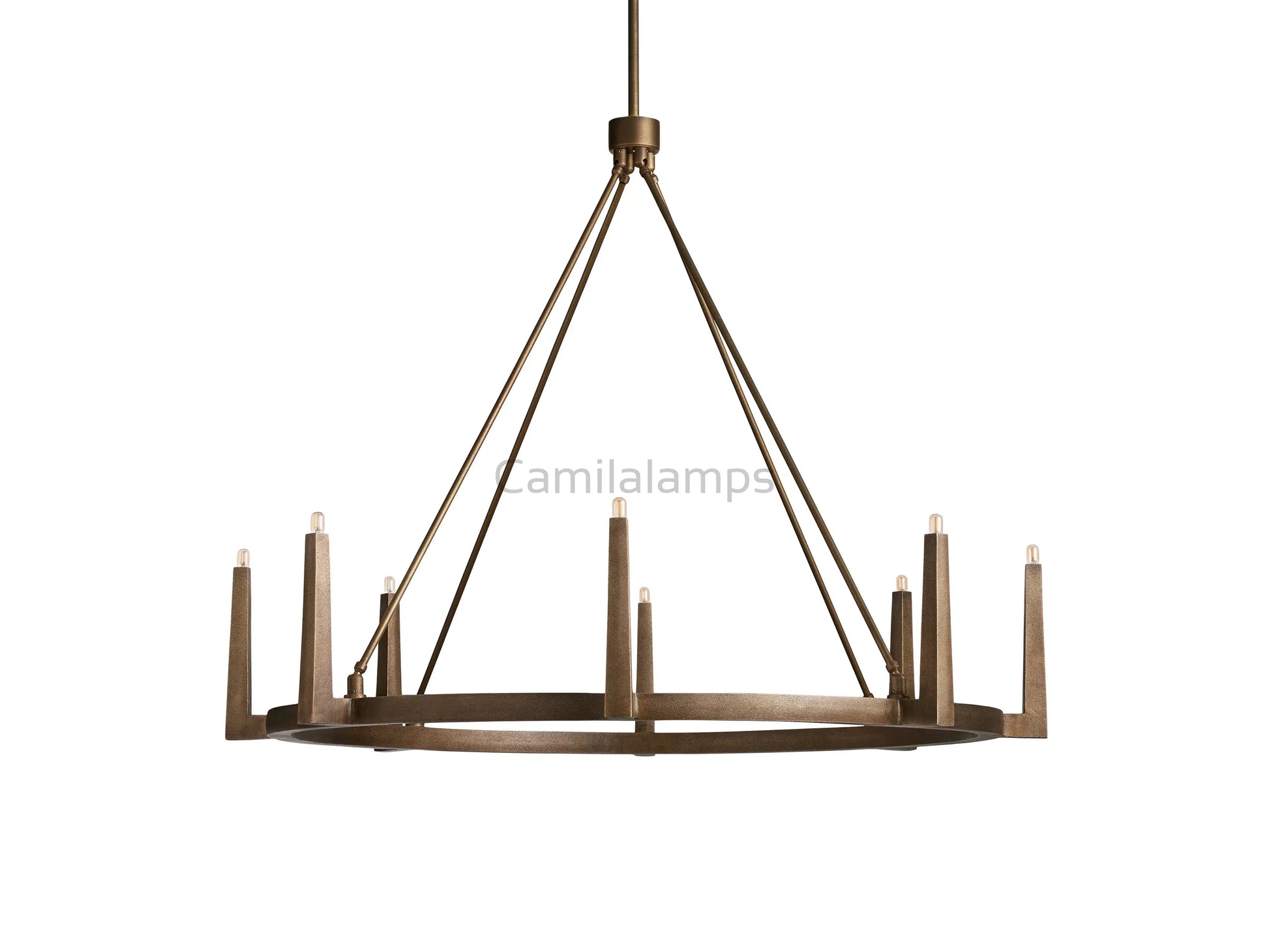 Emmet Round Chandelier 42''54'' - Camilalamps - CA-954H120
