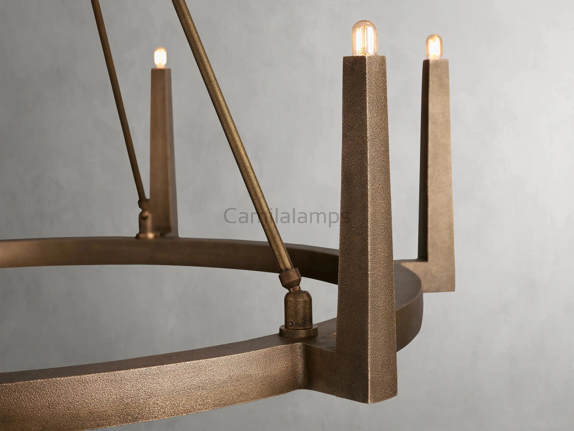 Emmet Round Chandelier 42''54'' - Camilalamps - CA-954H120