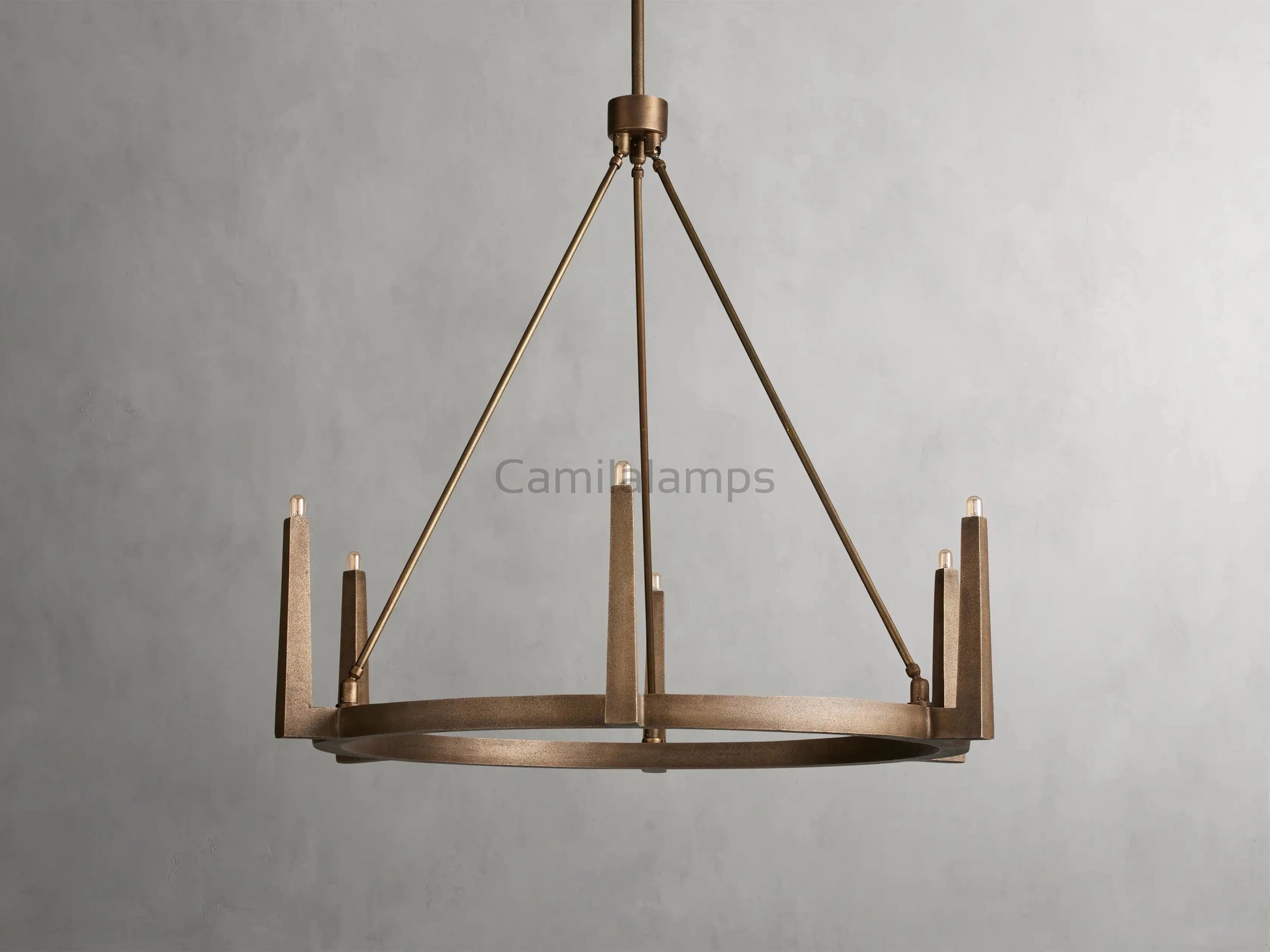 Emmet Round Chandelier 42''54'' - Camilalamps - CA-954H120