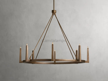 Emmet Round Chandelier 42''54'' - Camilalamps - CA-954H122