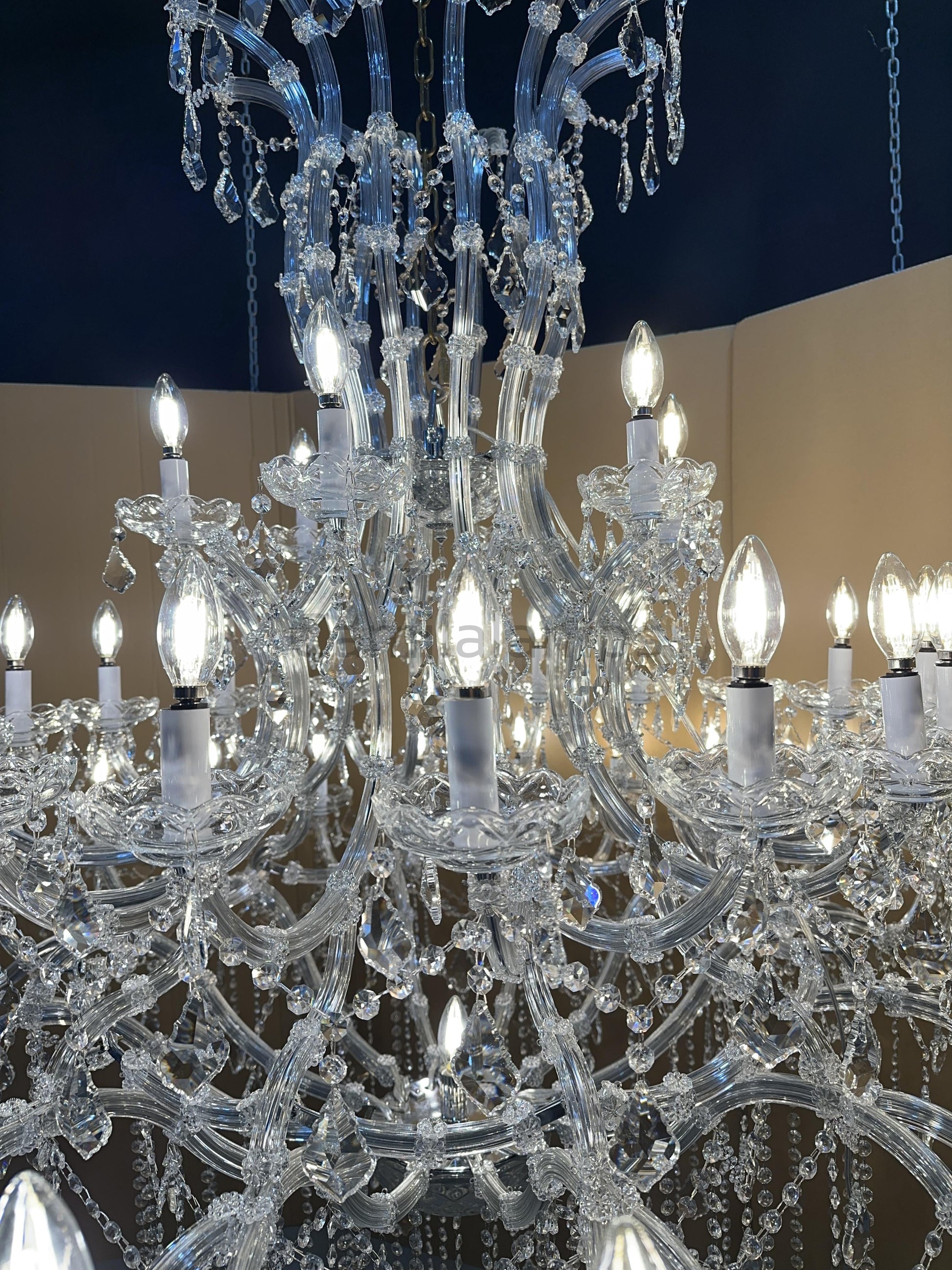 Empire candlestick Royal Crystal chandelier 60” - Camilalamps - EMP - 3