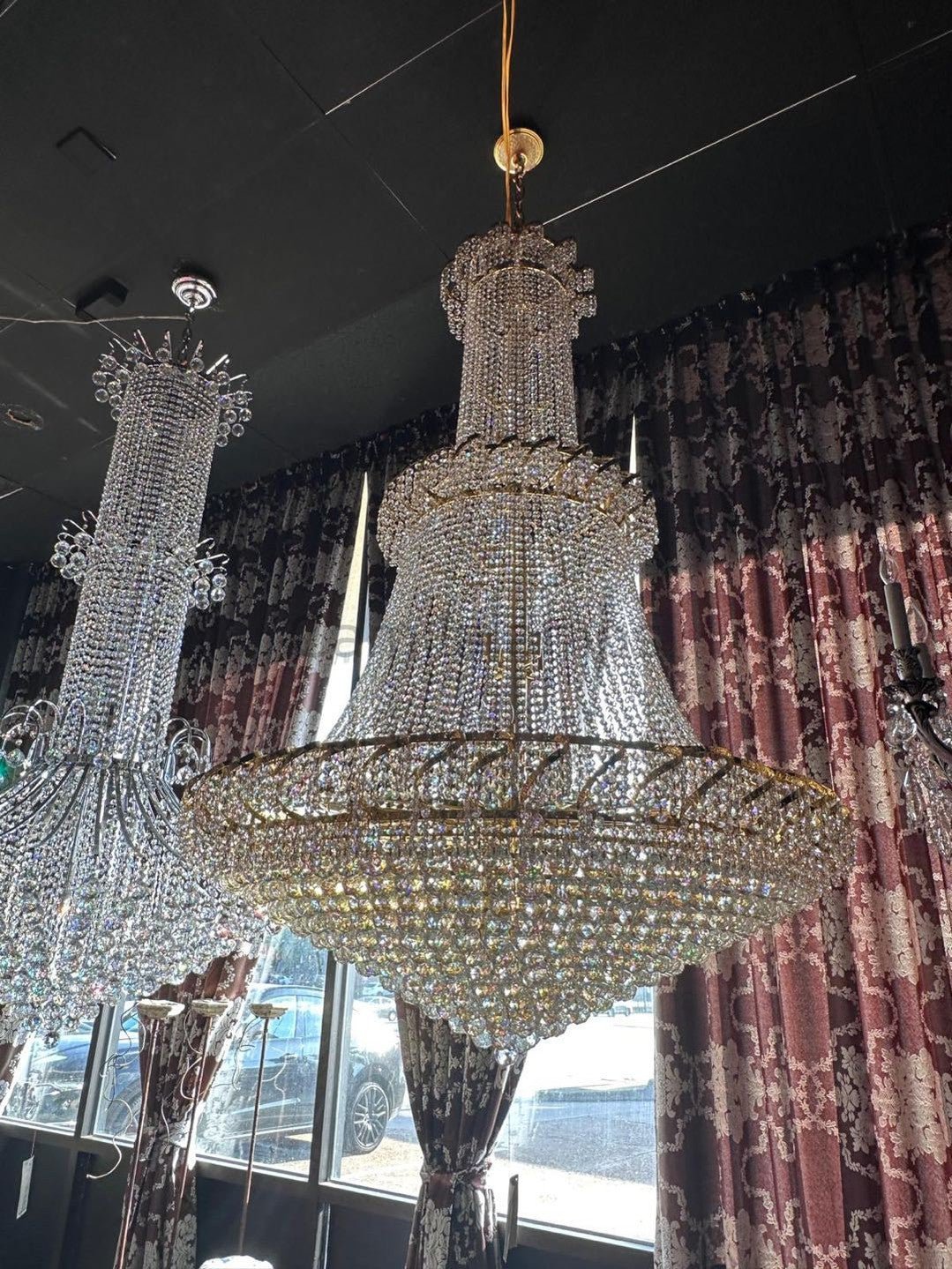 Empire French Crystal Chandelier 48" - Camilalamps - ECP-11C
