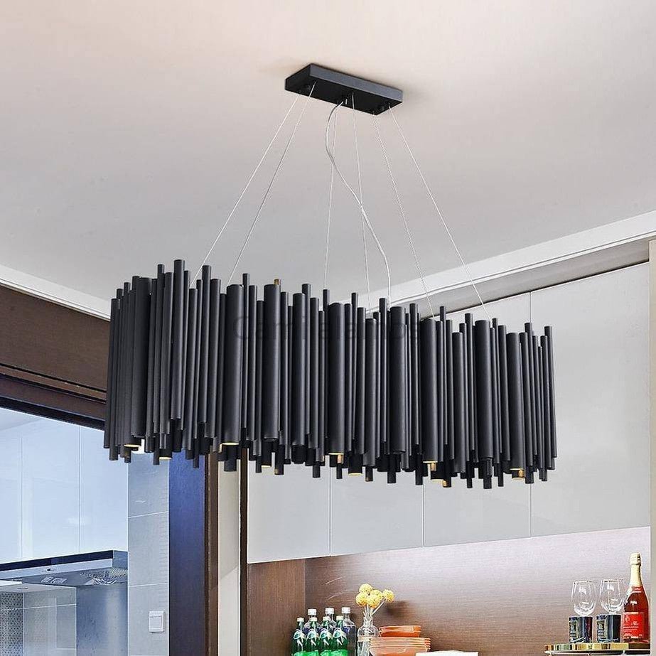 Emrys Rectangle Black Chandelier - Camilalamps - CAM1714