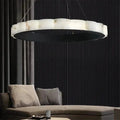 Eudora Alabaster Modern Round Chandelier Black - Camilalamps - CAM - EU - 03