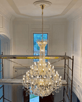 Extra Large European - style Multi - layers Candle Luxury Crystal Chandelier Gold Art Foyer/Staircase Decorative Light Fixture - Camilalamps - Ca-1X059