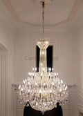 Extra Large European - style Multi - layers Candle Luxury Crystal Chandelier Gold Art Foyer/Staircase Decorative Light Fixture - Camilalamps - Ca-1X059