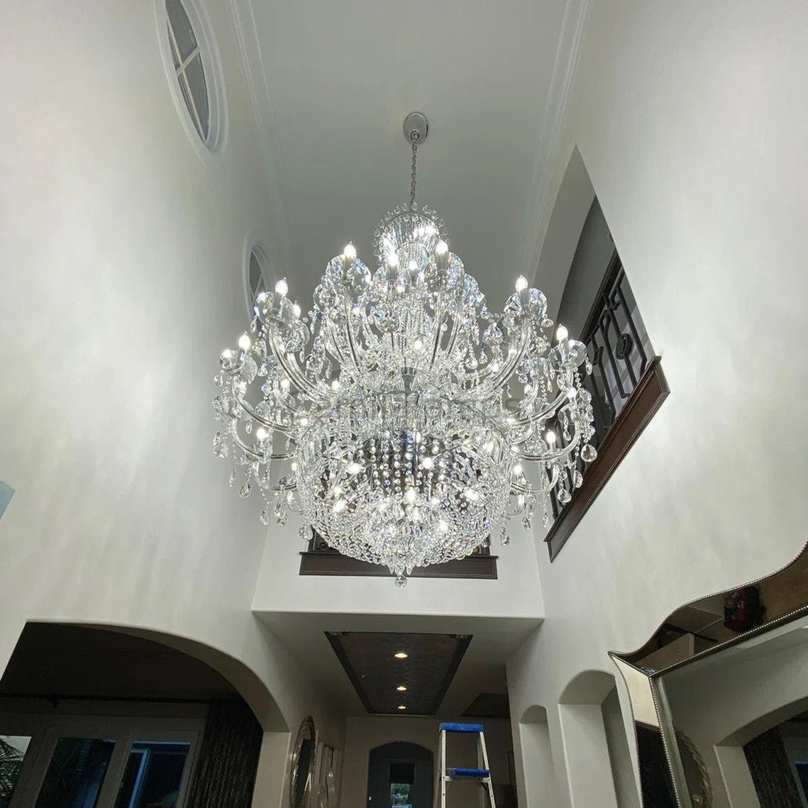Extra Large European - style Multi - layers Candle Luxury Crystal Chandelier Gold Art Foyer/Staircase Decorative Light Fixture - Camilalamps - Ca-1X059