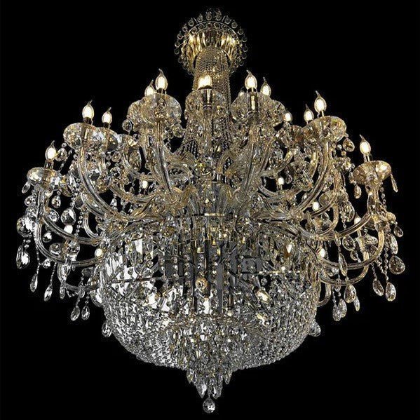 Extra Large European - style Multi - layers Candle Luxury Crystal Chandelier Gold Art Foyer/Staircase Decorative Light Fixture - Camilalamps - Ca-1X-1010640