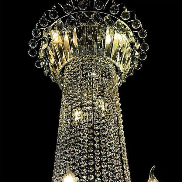 Extra Large European - style Multi - layers Candle Luxury Crystal Chandelier Gold Art Foyer/Staircase Decorative Light Fixture - Camilalamps - Ca-1X-1010640