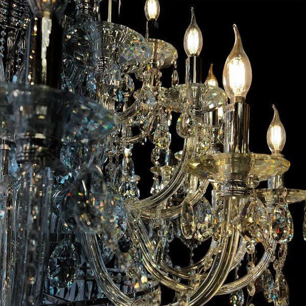 Extra Large European - style Multi - layers Candle Luxury Crystal Chandelier Gold Art Foyer/Staircase Decorative Light Fixture - Camilalamps - Ca-1X-1010640
