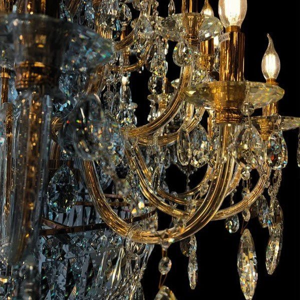 Extra Large European - style Multi - layers Candle Luxury Crystal Chandelier Gold Art Foyer/Staircase Decorative Light Fixture - Camilalamps - Ca-1X-1010640