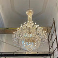 Extra Large European - style Multi - layers Candle Luxury Crystal Chandelier Gold Art Foyer/Staircase Decorative Light Fixture - Camilalamps - Ca-1X059