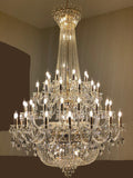 Extra Large European - style Multi - layers Candle Luxury Crystal Chandelier Gold Art Foyer/Staircase Decorative Light Fixture - Camilalamps - Ca-1X059