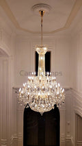 Extra Large European - style Multi - layers Candle Luxury Crystal Chandelier Gold Art Foyer/Staircase Decorative Light Fixture - Camilalamps - Ca-1X059