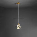 Faceted Crystal Masonry Pendant Light, Brass - Camilalamps - CA - PENDANT - 0197