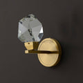 Faceted Crystal Masonry Wall Sconce, Brass - Camilalamps - CA - WS0040