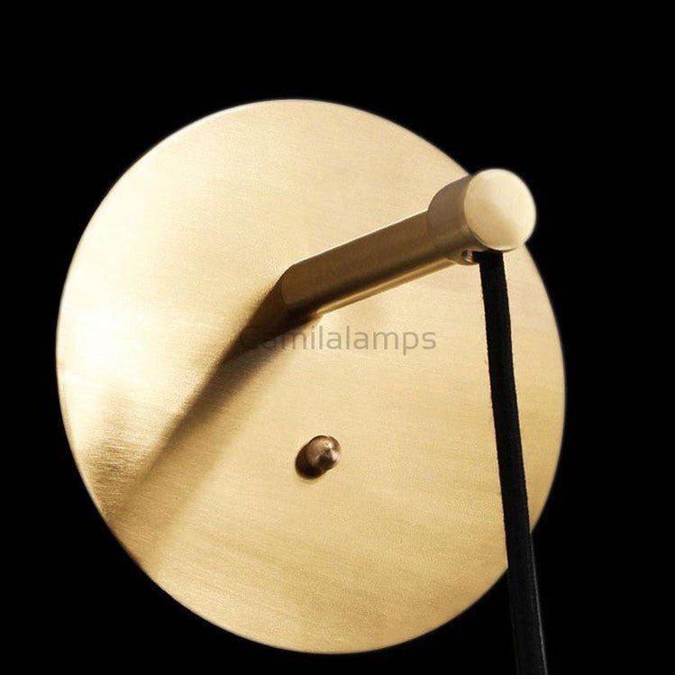 Faceted Crystal Masonry Wall Sconce Using Cord , Brass - Camilalamps - CA - WS0042