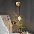 Faceted Crystal Masonry Wall Sconce Using Cord , Brass - Camilalamps - CA - WS0042