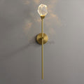 Faceted Crystal Masonry Wall Sconce Using Long Rod, Brass - Camilalamps - CA - WS0041
