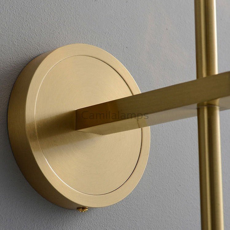 Faceted Crystal Masonry Wall Sconce Using Long Rod, Brass - Camilalamps - CA - WS0041